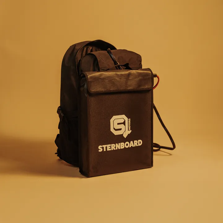sac à dos batterie e-skateboard Sternboard perspective ergonomique